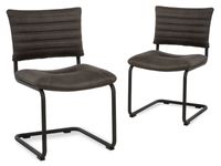 Set van 2 stoelen LUTTI antraciet