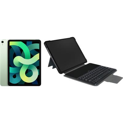 Apple iPad Air (2020) 10.9 inch 64 GB Wifi Groen + Gecko Toetsenbord Hoes QWERTY