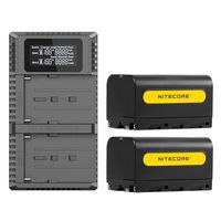 Nitecore USN3 Pro Dubbel Lader voor Sony + 2x NP-F750 accu - thumbnail