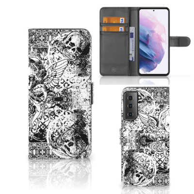 Telefoonhoesje met Naam Samsung Galaxy S21 Plus Skulls Angel Telefoonhoesje met Naam Samsung Galaxy S21 Plus Skulls Angel
