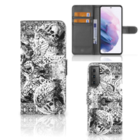 Telefoonhoesje met Naam Samsung Galaxy S21 Plus Skulls Angel