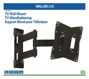 Valueline VLM-MFM30 tv-bevestiging 106,7 cm (42") Zwart