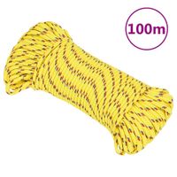 Boot touw 3 mm 100 m polypropyleen geel - thumbnail