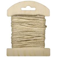 Decoratie/hobby touw jute op kaart - 10 meter x 8 mm - Creatief hobbytouw - Cadeautjes inpakken