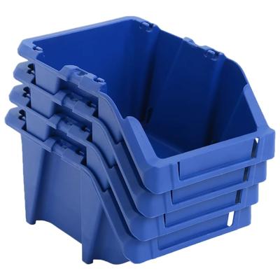 vidaXL Opbergbakken stapelbaar 125x195x90 mm blauw 150 st vidaXL Opbergbakken stapelbaar 125x195x90 mm blauw 150 st