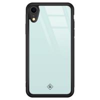iPhone XR glazen hardcase - Pastel blauw