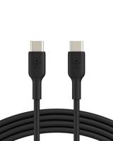 Belkin BoostCharge USB-C/USB-C-kabel, USB-C-snellaadkabel voor iPhone 16, iPhone 15 Plus/Pro/Pro Max, Samsung Galaxy S24, Pixel, iPad Pro, Nintendo Switch en meer, USB Type-C-snellaadkabel, 2 m, zwart