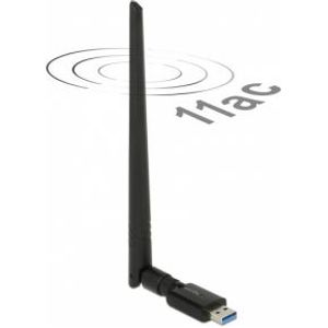 Delock 12535 USB Dualband WLAN ac/a/b/g/n Stick 867 + 300 Mbps met externe antenne