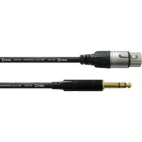 Cordial CFM0.3FV Intro verloopkabel XLR female - 6.3mm TRS jack 0.3m
