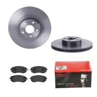 Remmenset, remschijf BREMBO, Remschijftype: Binnen geventileerd, Inbouwplaats: Vooras, u.a. für Subaru - thumbnail