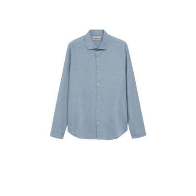 Mango Man regular fit overhemd lichtblauw