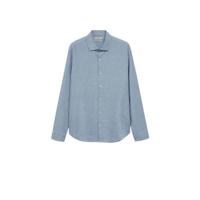 Mango Man regular fit overhemd lichtblauw