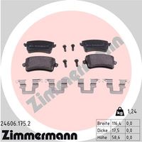 Remblokkenset, schijfrem ZIMMERMANN, Remschijftype: Massief, u.a. für Audi - thumbnail