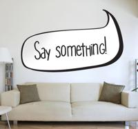 Sticker tekstballon say something - thumbnail