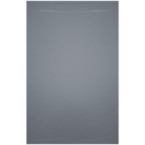 Riho Isola Douchevloer 120x90x3cm Kunstmarmer Leisteen structuur mat cement grijs D007015090