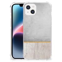 Apple iPhone 14 Plus Stevig Telefoonhoesje Wood Concrete