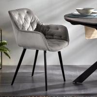 Kave Home Mulder restaurant- & eetkamerstoel Gecapitonneerde zitting Gecapitonneerde rugleuning