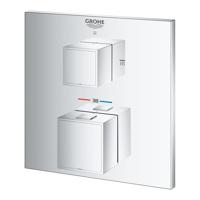 Grohe Grohtherm Cube Mengkraan inbouw - 2 knoppen - mengkraan - chroom 24154000 - thumbnail