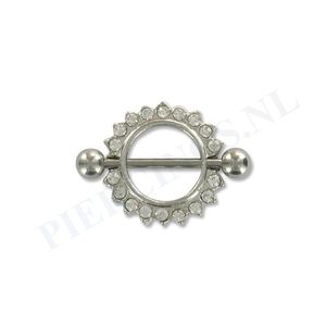 Tepelpiercing shield kristal