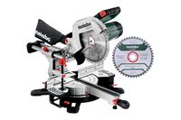 Metabo Afkortzaag KGS 254 M SET met trekfunctie | nieuwste model - met 2e zaagblad - 613254900 - thumbnail