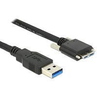 Delock Kabel USB 3.0 A stekker > USB 3.0 Micro-B stekker met schroeven 2m