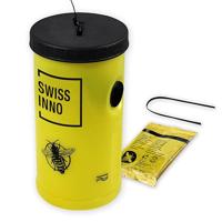 SWISSINNO Wespenval - incl. voedselaas - Gifvrij, Herbruikbaar, Milieuvriendelijk. Veilig voor kinderen + huisdieren. Gemaakt in EU. Met actieve bijenbescherming. 1x val