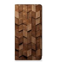 Book Wallet Case voor OnePlus 12 Wooden Cubes