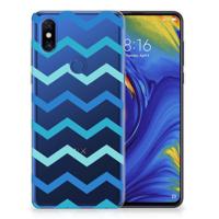 Xiaomi Mi Mix 3 TPU bumper Zigzag Blauw
