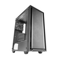 Mars Gaming MC-PMAX, Professionele ATX Behuizing, 4x FDB 120mm Ventilatoren, Mesh Frontpaneel, Geharde Glazen Zijpaneel, PC Semitoren met Dubbele Kamer Ontwerp, Ondersteuning voor Waterkoeling, Zwart