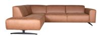 LABEL51 Hoekbank 'Modena' Links, Microfiber, kleur Cognac