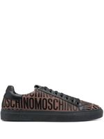 Moschino baskets à logo en jacquard - Marron - thumbnail