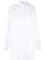 Ermanno Scervino chemise en coton à détails en dentelle - Blanc