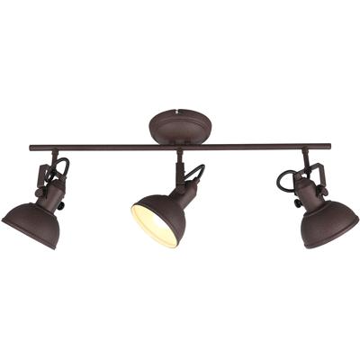 LED Plafondspot - Trion Gini - E14 Fitting - 3-lichts - Rond - Roestkleur - Aluminium