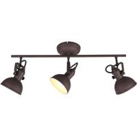 LED Plafondspot - Trion Gini - E14 Fitting - 3-lichts - Rond - Roestkleur - Aluminium