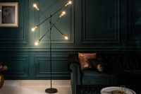 Elegante vloerlamp VARIATION 193cm zwart goud met zes draaibare lampen - 40776