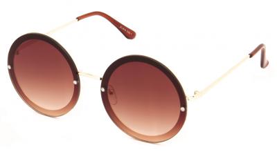 Kost zonnebril 21 014 dames rond gradiënt bruin/goud