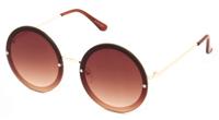 Kost zonnebril 21 014 dames rond gradiënt bruin/goud