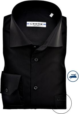 Ledȗb Heren Overhemd Zwart Borstzakje Widespread Non Iron Modern Fit Ledȗb Heren Overhemd Zwart Borstzakje Widespread Non Iron Modern Fit