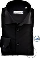 Ledȗb Heren Overhemd Zwart Borstzakje Widespread Non Iron Modern Fit