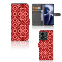 OnePlus Nord 2T Telefoon Hoesje Batik Rood - thumbnail