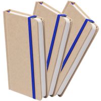 Set van 6x stuks luxe schriftjes/notitieboekjes blauw met elastiek A5 formaat