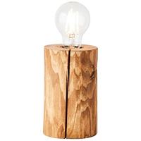 BRILLIANT lamp, Trabo tafellamp 15cm grenen gebeitst, hout, 1x A60, E27, 25W, normale lampen (niet meegeleverd), A++