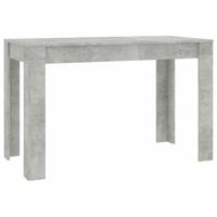 vidaXL Eettafel 120x60x76 cm bewerkt hout betongrijs