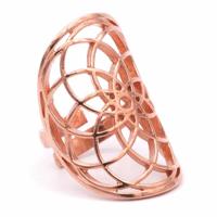 Ring Seed of Life messing Koperkleur