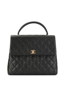 CHANEL Pre-Owned sac à main matelassé à logo - Noir