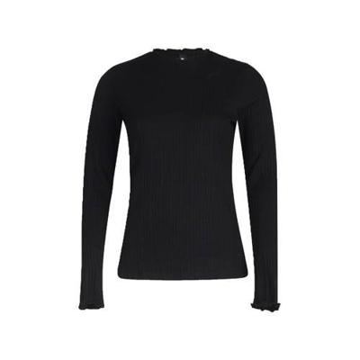 Eksept by Shoeby top Jada met ruches zwart