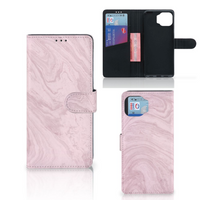 Motorola Moto G 5G Plus Bookcase Marble Pink - Origineel Cadeau Vriendin