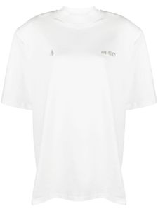 The Attico t-shirt en coton Kilie à logo pailleté - Blanc