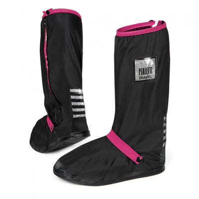 Perletti overschoenen Drip Drop polyester zwart/roze maat XS