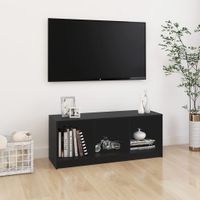 Tv-meubel 104x33x41 cm massief grenenhout zwart